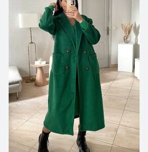 NWT Atelier will.b Green Oversized Long Coat